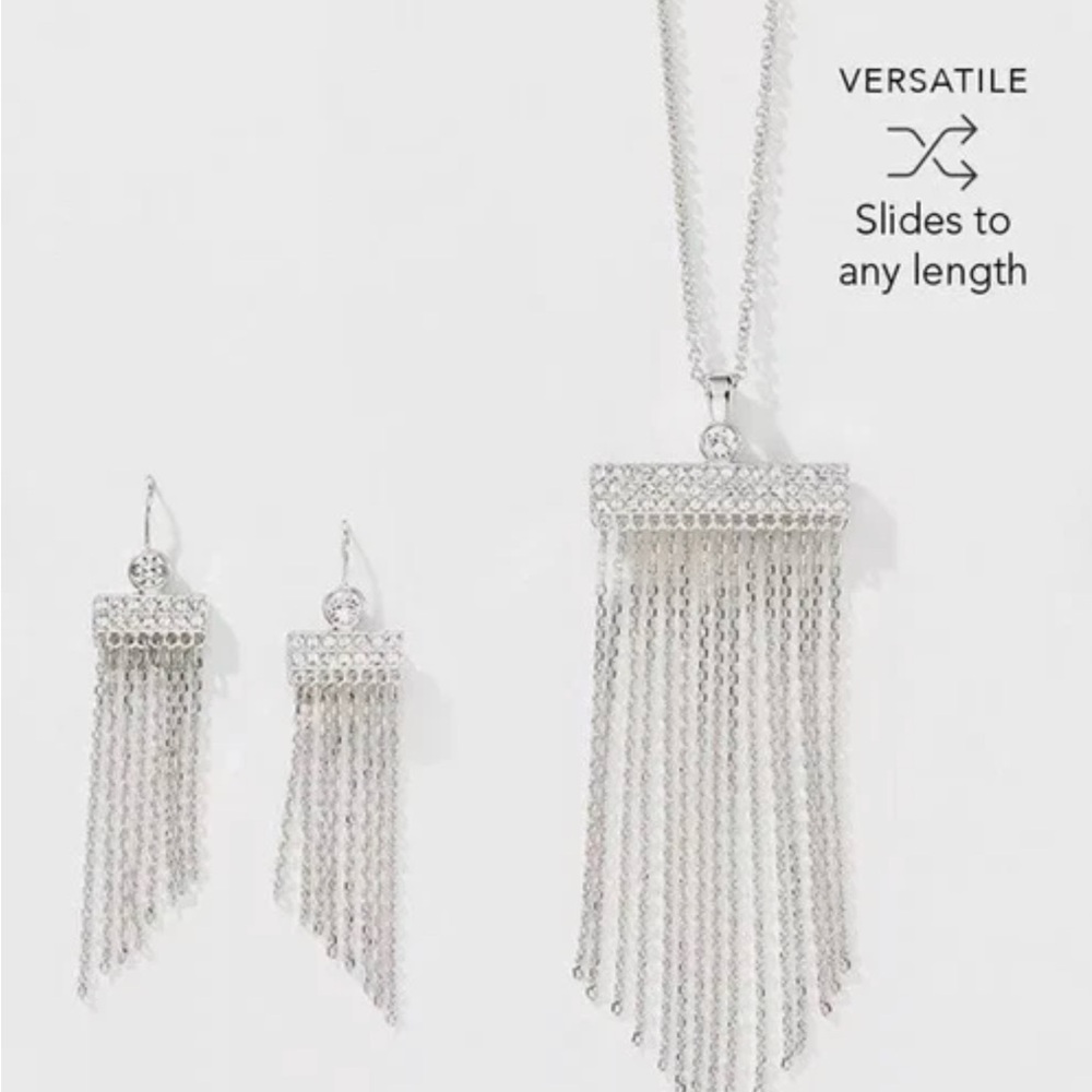 Touchstone by Swarovski “On the Fringe” Necklace & Earrings